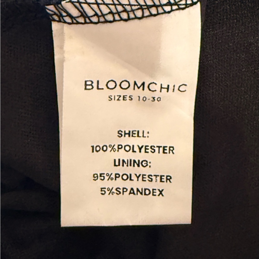 NWT Bloomchic Sequin Mesh Lantern Sleeve Belted Striped Blouse 22-24 Stretch - Picture 11 of 16